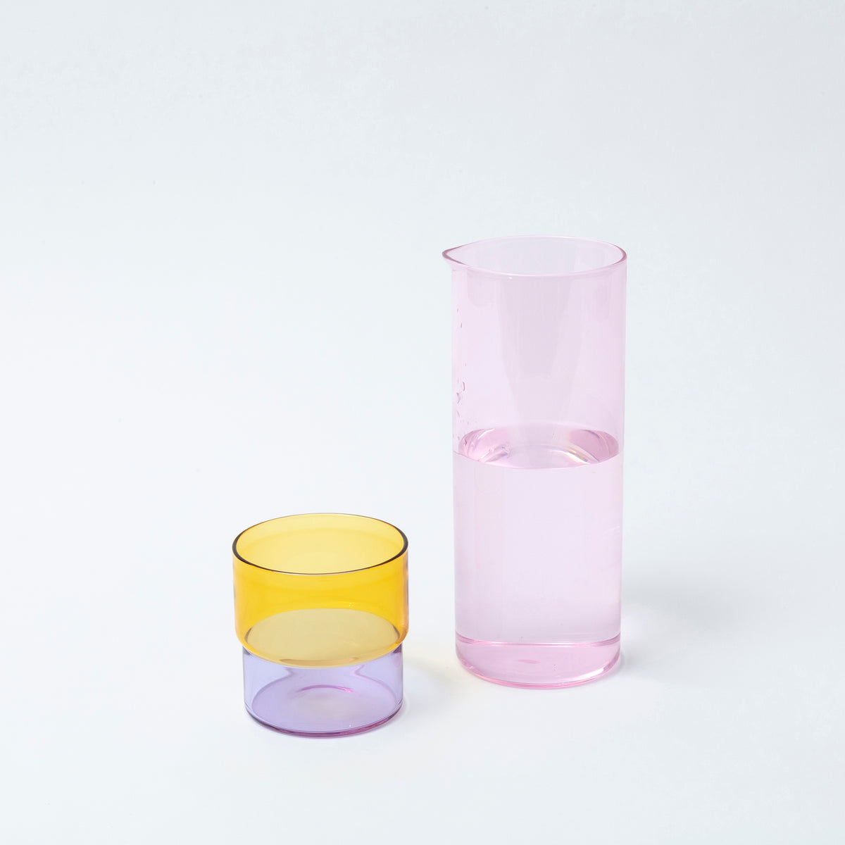 Color Stack Glass Carafe