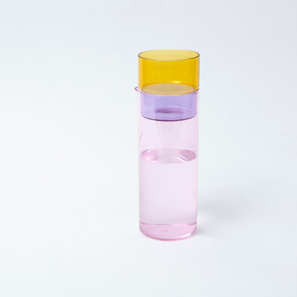 Color Stack Glass Carafe