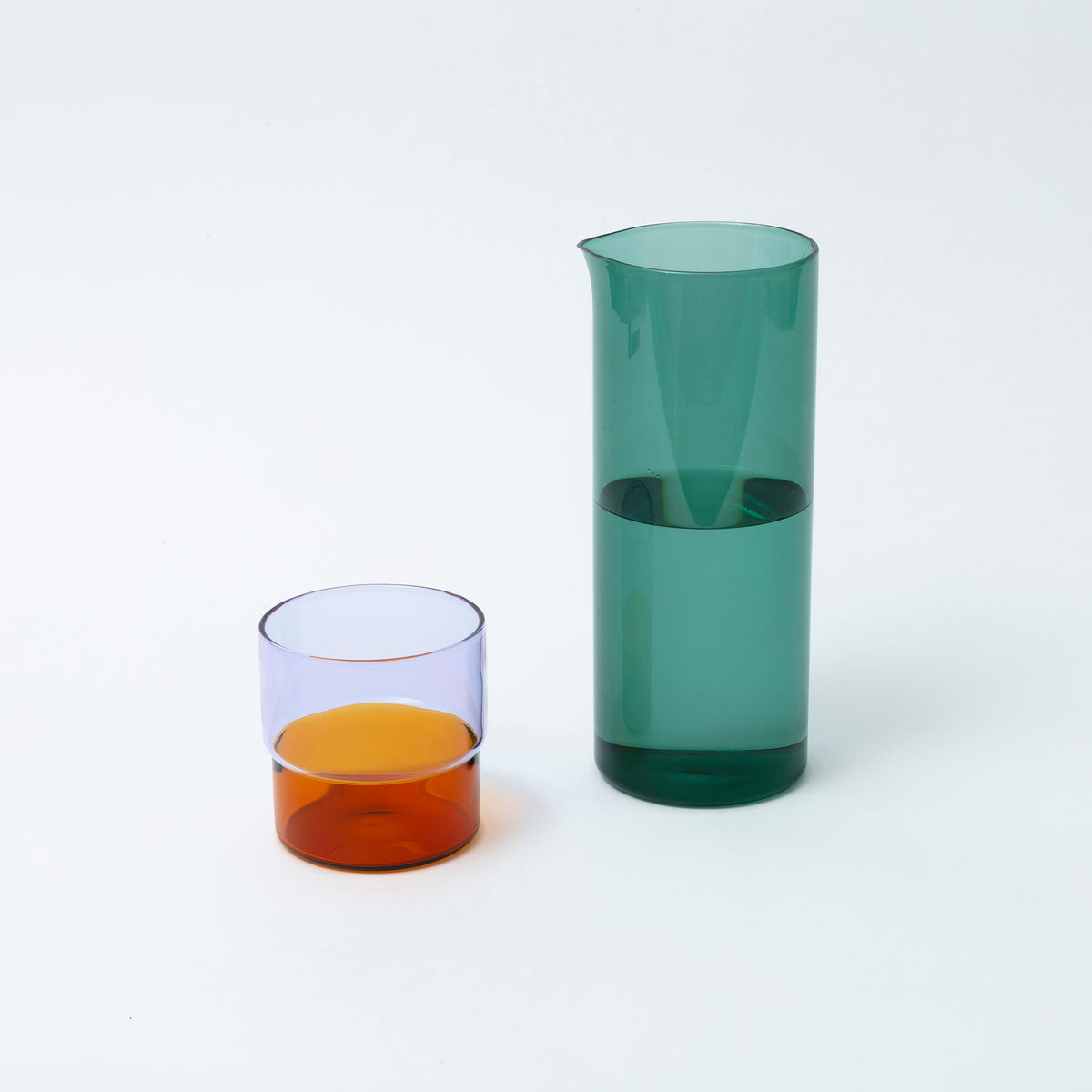 Color Stack Glass Carafe