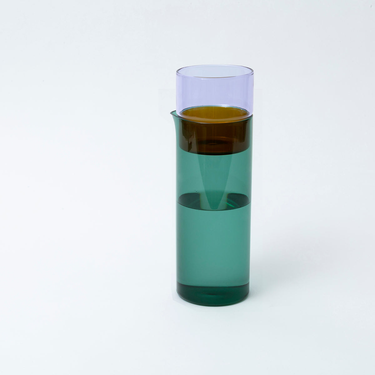 Color Stack Glass Carafe
