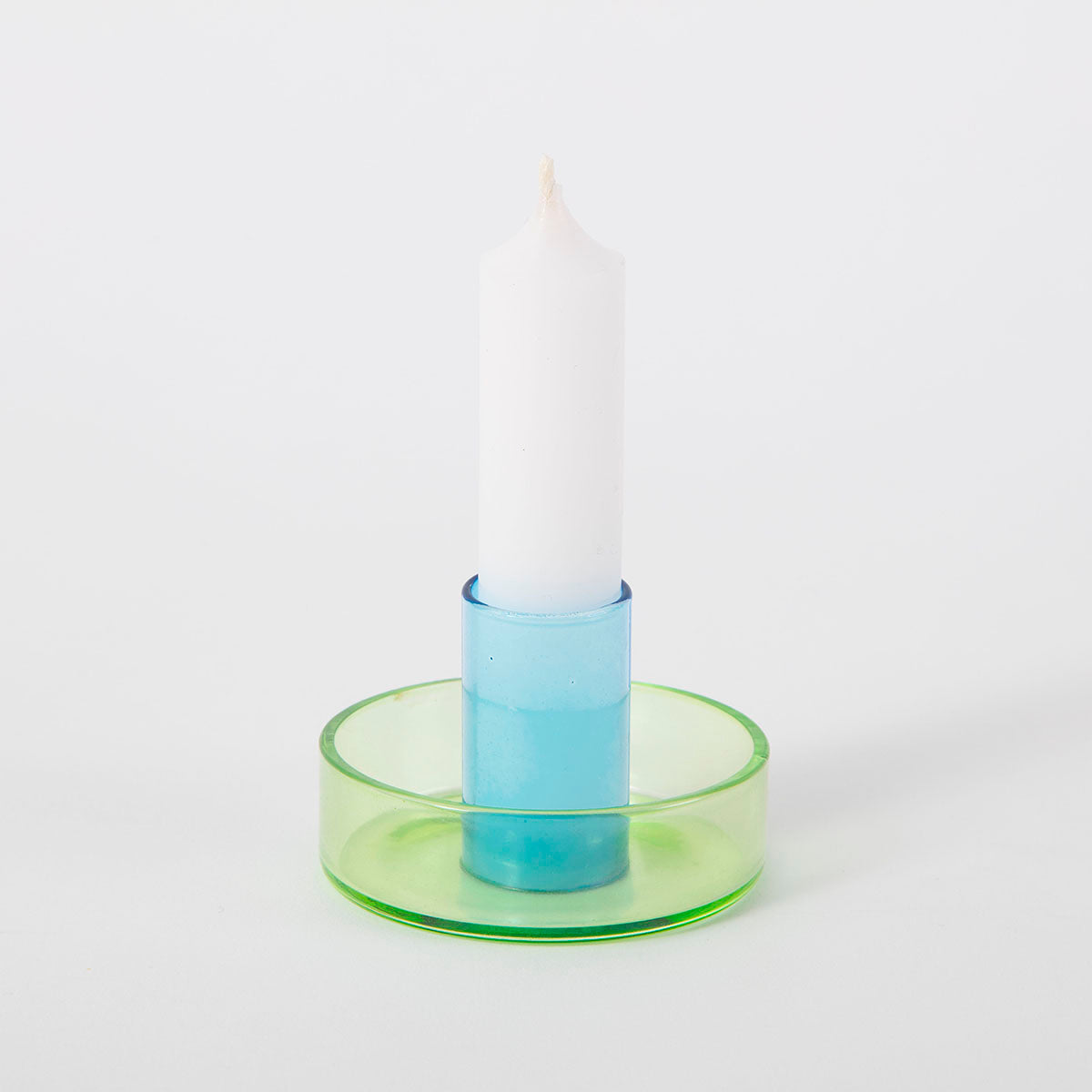 Duo Tone Glass Candle Holder